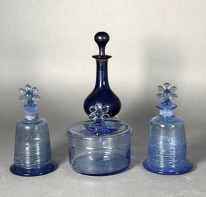 Assorted Blown Glass Dresser Articles