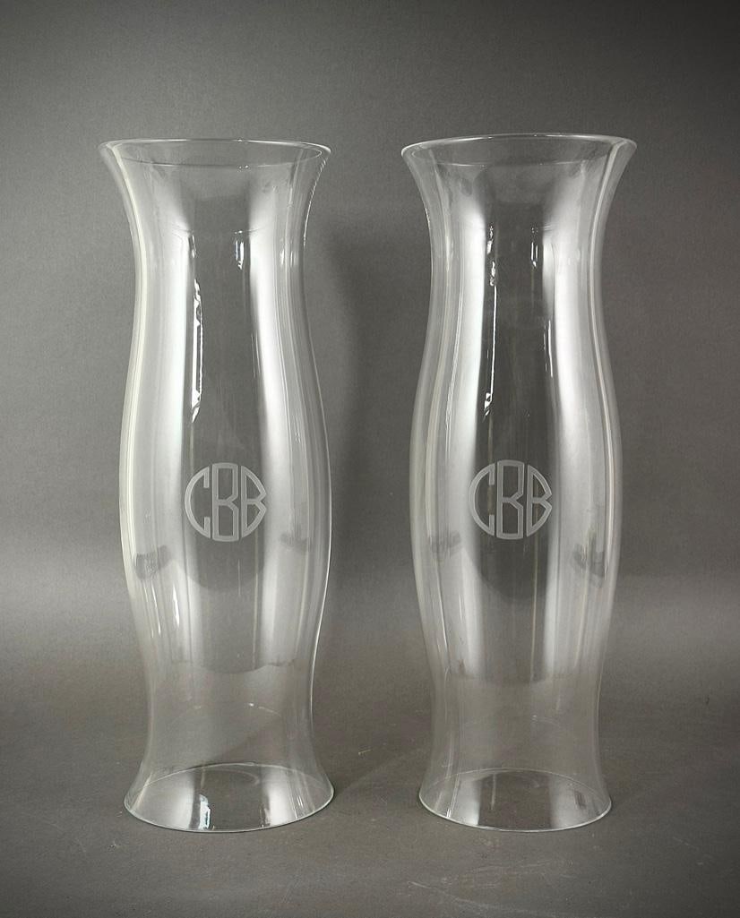 Pair of Steuben Glass Hurricane Shades (1 of 6)