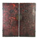 Pair of Chinese Lacquered Doors