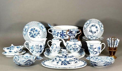 Large Group of Meissen Blue Onion Wares
