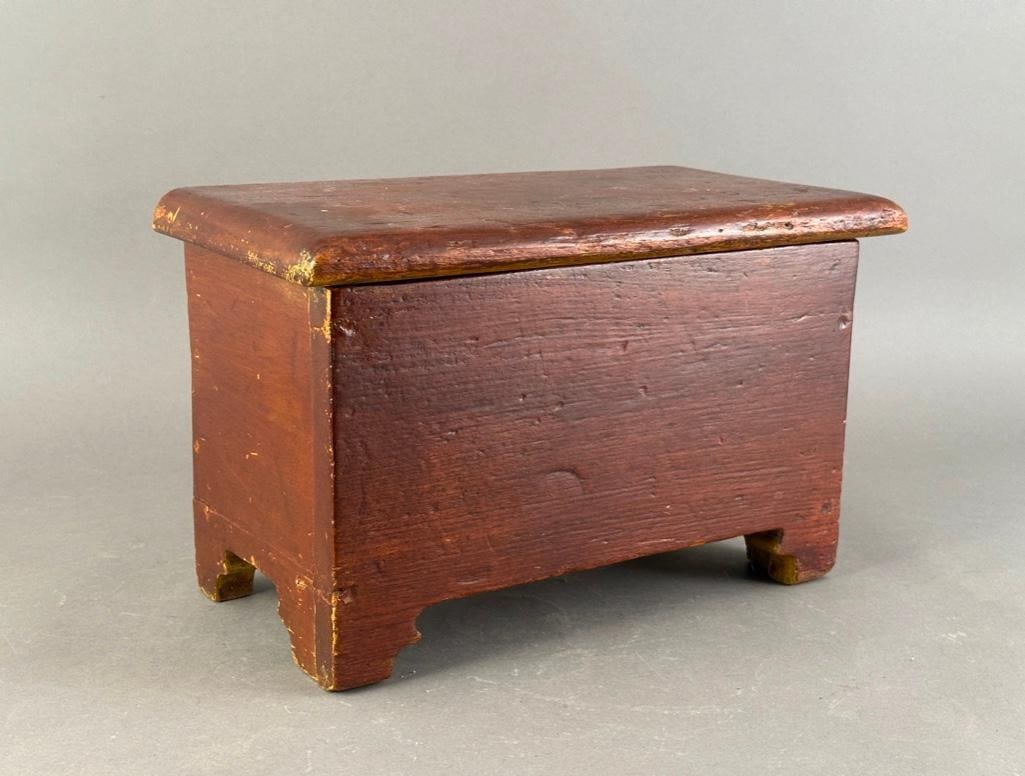 Miniature Pine Blanket Chest, American, 19thc. (1 of 11)