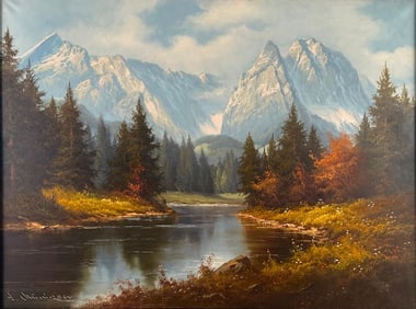 Ludwig Minninger Oil, Loisach Near Garmisch