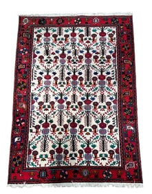 Ivory Tree Carpet 6'3-1/2" x 4'3"