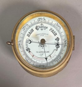 Emory & Douglas and Co. Brass Porthole Barometer