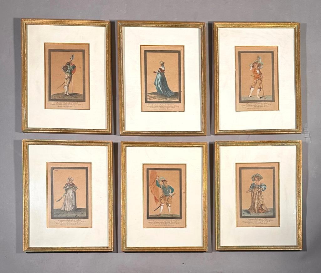Six Hand Colored Engravings, ca. 1790 (1 of 19)