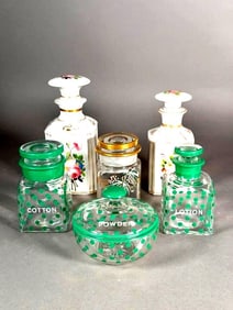 Assorted Porcelain and Glass Dresser Articles