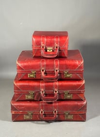 Vintage Leather Luggage Set