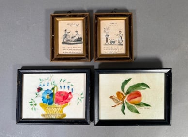 Four Framed Americana Works