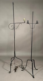 Two Metal Floor Candlestands