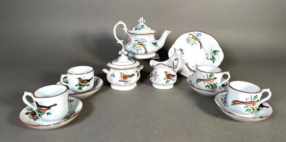 English Porcelain Child's Tea Set, ca. 1850