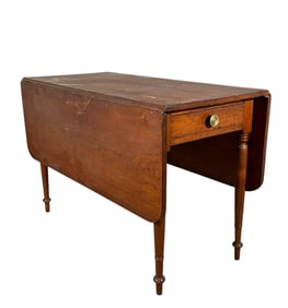 American Mahogany Drop Leaf Table, 19thc.