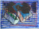 David Haberman Watercolor, "Pines, Hatteras Anchor"