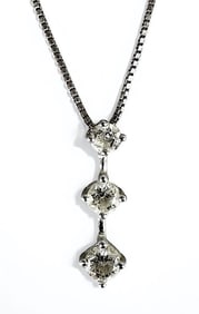 Three Stone Diamond Pendant