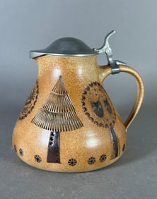 Vintage Ceramic Lidded Jug by Heinz Theo Dietz, ca. 1960's