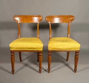 Pair of Regency Mahogany Side Chairs, 19thc.