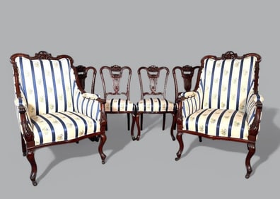 Edwardian Mahogany Parlor Suite