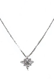 Diamond Starburst Pendant on Chain
