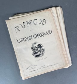 Many Pages of Punch Magazine, London, 1865