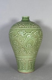 Chinese Song Dynasty Style Celadon Vase