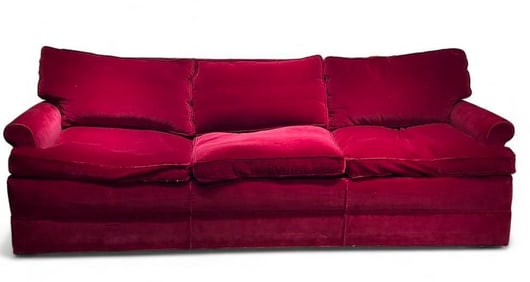 Down Filled Upholstered Three Seat Sofa, Modern