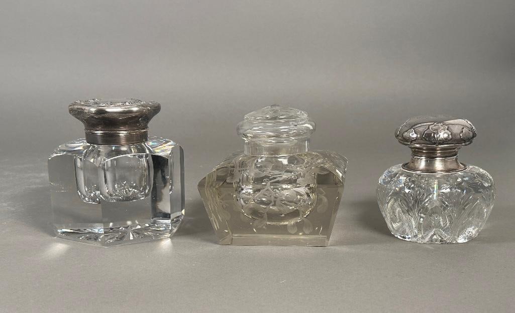 Three Oversized Antique Inkwells (1 of 12)