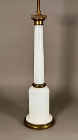 White Opaline Glass Lamp