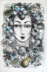 Sascha Brastoff Glazed Tile Picture