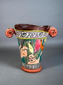 Daniel Thomas Postotnik Glazed Ceramic Vase