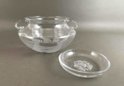 Two Pieces of Decorative Glass