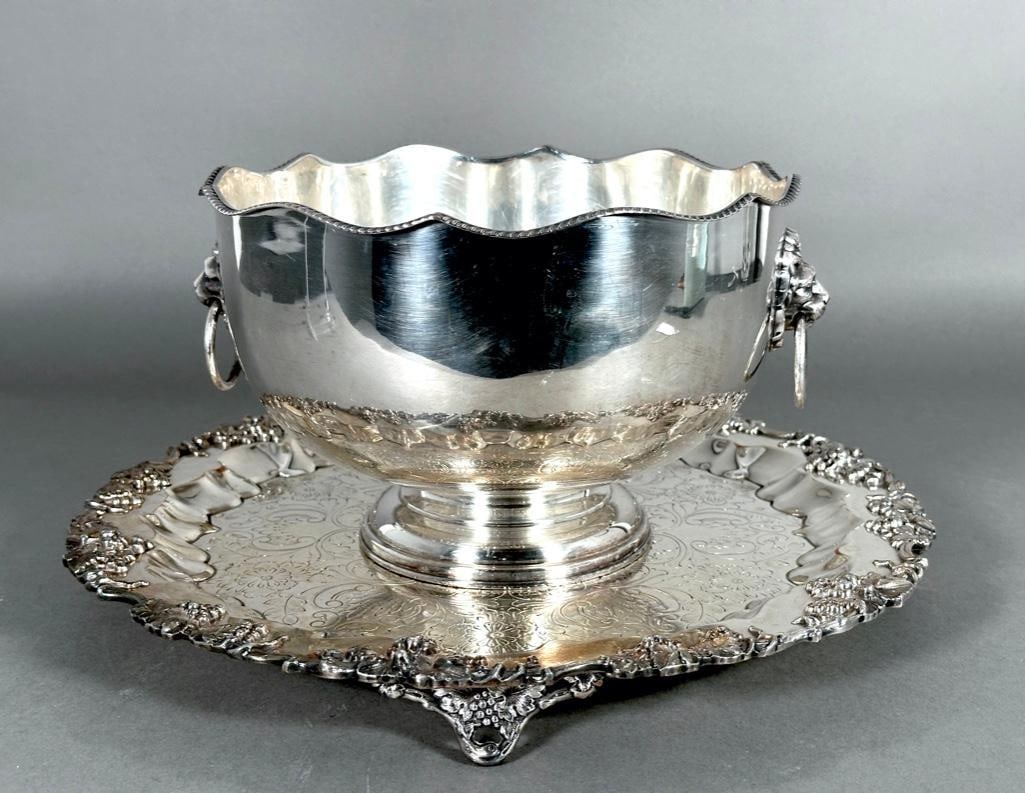 Silver Plated Footed Bowl and Tray (1 of 12)