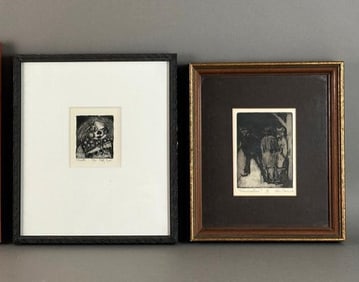 Two Small Etchings by Two Artists