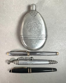 A Writer's Lot; Pens and Flask