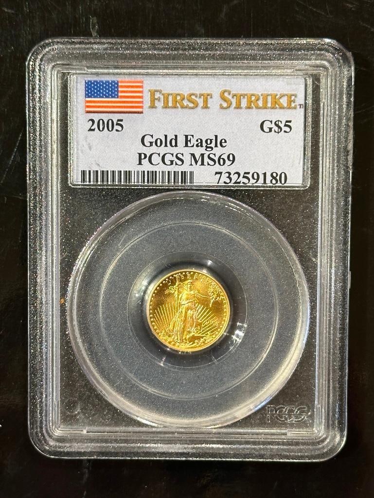MS69 Five Dollor Gold Eagle Coin (1 of 4)