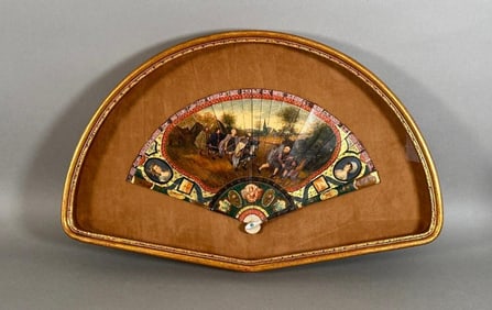 Antique Painted Hand Fan, ca. 18th/19th cen.