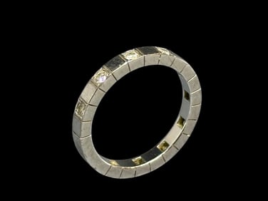 Cartier Lanieres Diamond Band White 18K Gold Ring