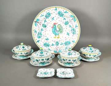 Italian Majolica Serving Pieces, 20thc.