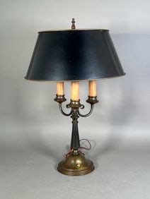 A Bronze Bouillotte Style Table Lamp, Modern