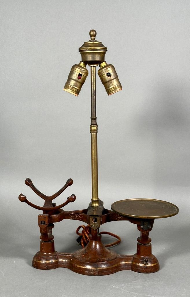 Antique Cast Iron Scale Fashioned as a Table Lamp (1 of 6)