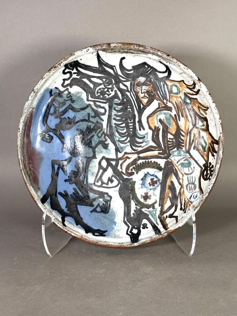 Ceramic Platter by Jay Rummel, 1964 (1 of 5)