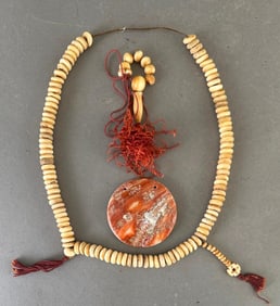Shell Bead Necklace and MOP Shell