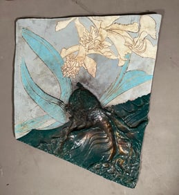 Susan and Steven Kemenyffy Glazed Stoneware Wall Plaque
