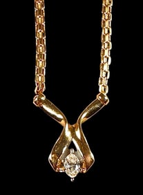 Diamond Pendant on Chain