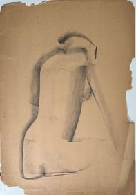 Natalie E. Grauer Drawing, Seated Nude