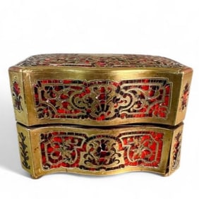 French Boulle Marquetry Toilette Casque, Early 19thc.
