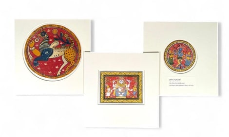Three Indian Puri Paintings