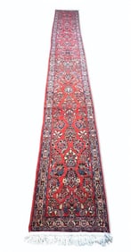 Persian Wool Carpet Runner, Hamadan, 19'11 x 2'8