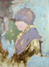 Clarence Van Duzer Oil, Woman with Fur Hat and Cape