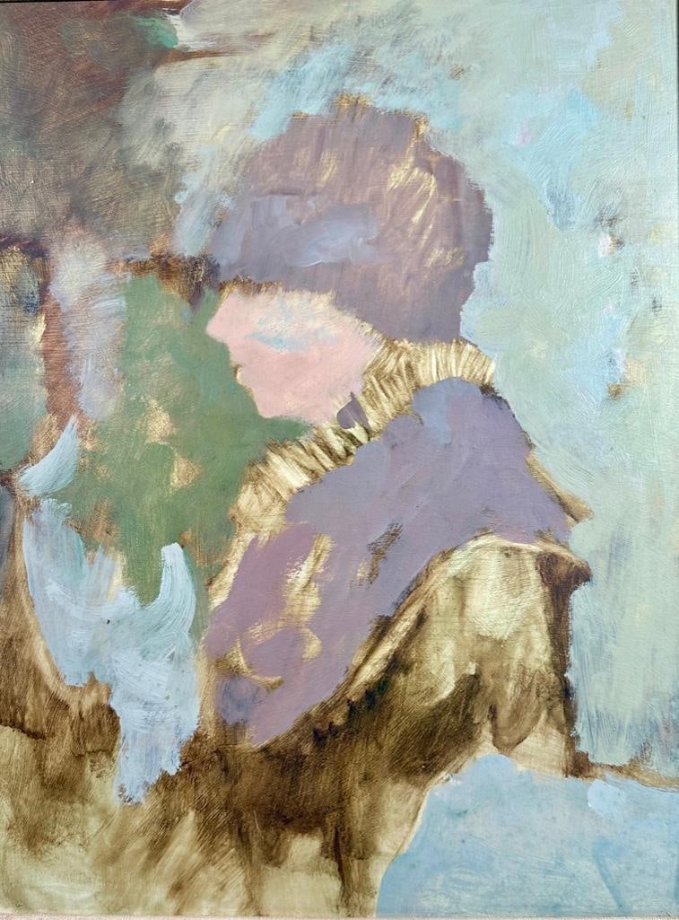 Clarence Van Duzer Oil, Woman with Fur Hat and Cape (1 of 5)