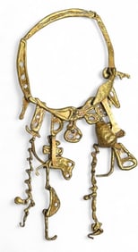 Pal Kepenyes Abstract Brass Necklace
