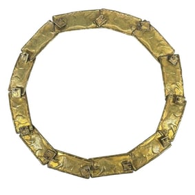 Pal Kepenyes Brass Link Belt with Bull Decoration